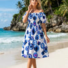 Basic Wear Club | Basic Flory Short Sleeves Mini Dress | Summer Dress for Women