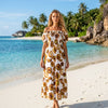 Flory Rayon Cotton camouflage Short Sleeves Dress