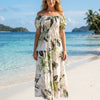 Basic Wear Club | Flory Rayon Cotton Short Sleeves Maxi Dress | Summer Dress for Women