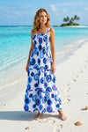 Basic Wear Club | Flory Rayon Cotton Sleeveless Maxi Dress | Lightweight Summer Dress for Women in Egypt