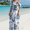 Basic Wear Club | Flory Rayon Cotton Short Sleeves Maxi Dress | Summer Dress for Women