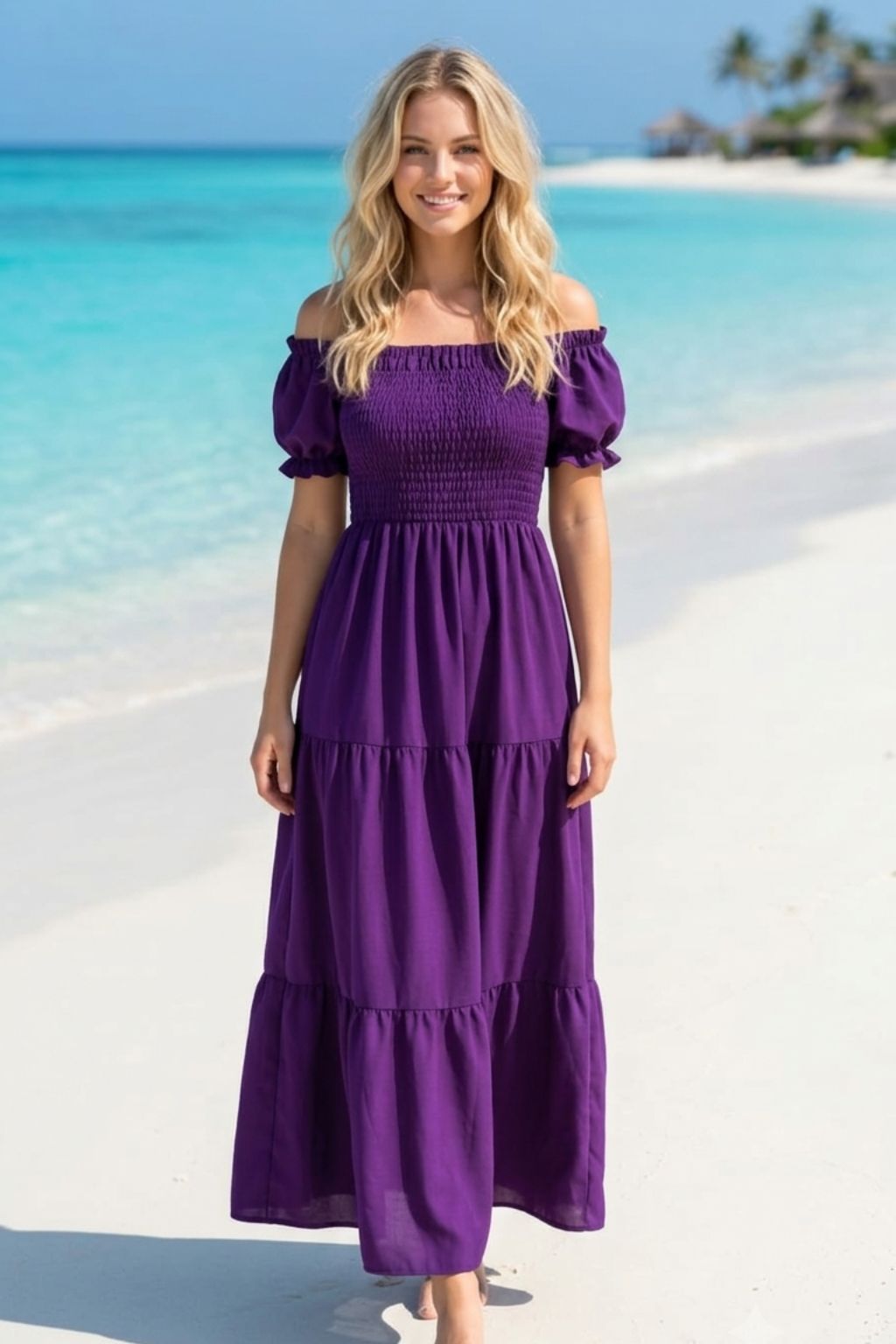 Basic Wear Club | Plain Rayon Cotton Short Sleeves Maxi Dress | Summer Dress for Women
