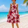 Basic Wear Club | Mini Flory Sleeveless Rayon Cotton Dress | Summer Dress for Women