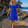 Basic Wear Club | Embroidered Cotton Mini Dress | Summer Beach Dress for Women
