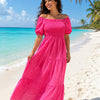 Basic Wear Club | Embroidered Cotton Maxi Dress | Summer Dress for Women