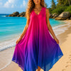 Basic Wear Club | Women's Loose Fit Gradient V-Neck Sundress | One Size (Fits Up to 85 KG)