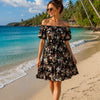 Basic Wear Club | Floral Short Sleeves Mini Dress | Summer Dress for Women