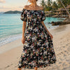 Basic Wear Club | Floral Short Sleeves Maxi Dress | Summer Dress for Women