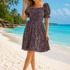 Basic Wear Club | Floral Short Sleeves Mini Dress | Summer Dress for Women