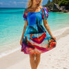 Basic Wear Club | Basic Flory Short Sleeves Mini Dress | Summer Dress for Women