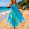 Basic Wear Club | Women's Loose Fit Gradient V-Neck Sundress | One Size (Fits Up to 80 KG)