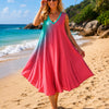 Basic Wear Club | Women's Loose Fit Gradient V-Neck Sundress | One Size (Fits Up to 80 KG)