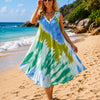 Basic Wear Club | Women's Loose Fit Gradient V-Neck Sundress | One Size (Fits Up to 80 KG)