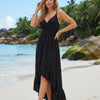 Women's Black High-Low Summer Dress 