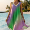 Women's Loose Fit Gradient V-Neck Sundress