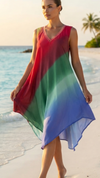 Women's Loose Fit Gradient V-Neck Sundress