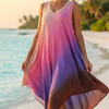 Women's Loose Fit Gradient V-Neck Sundress