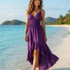Women's Purple High-Low Summer Dress 