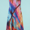 Women's Tropical Print Sleeveless V-Neck Asymmetrical Hem Summer Dress