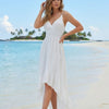 Women's White High-Low Summer Dress 