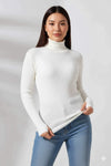 Basic Long Sleeves Ribbed Knit Top – Comfortable and Chic