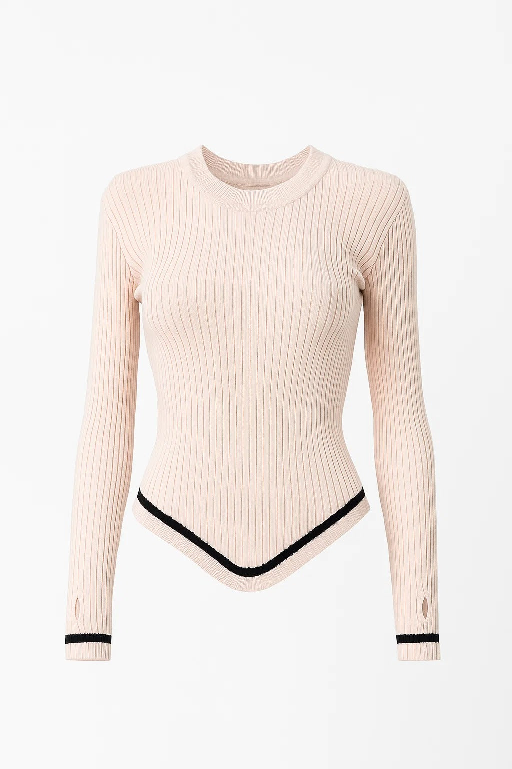 beige Basic Knit Top