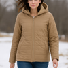 beige Waterproof Puffer Jacket