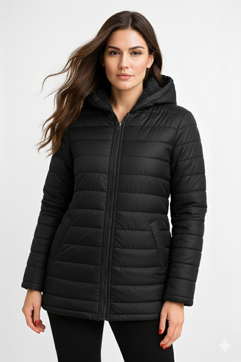 black Waterproof Puffer Jacket