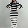 Striped Bodycon Knit Dress – Sleek and Stylish