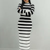 Striped Bodycon Knit Dress – Sleek and Stylish