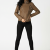 brown Faux Leather Biker Jacket