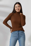 Basic Long Sleeves Ribbed Knit Top – Comfortable and Chic