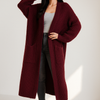 burgundy Cozy Oversized Knit Cardigan