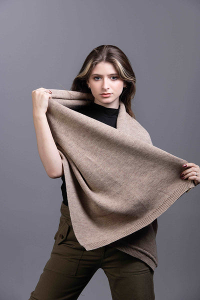 café  Knit wool Shawl