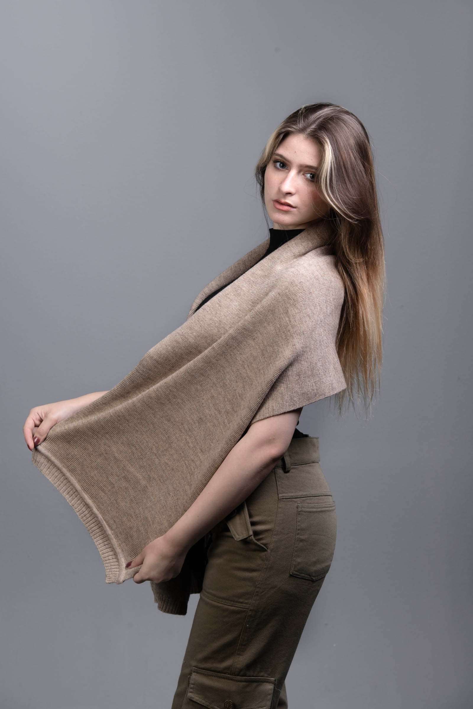 café  Knit wool Shawl
