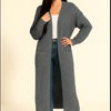 gray Cozy Oversized Knit Cardigan
