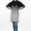Geometric Pattern Oversized Turtleneck Top