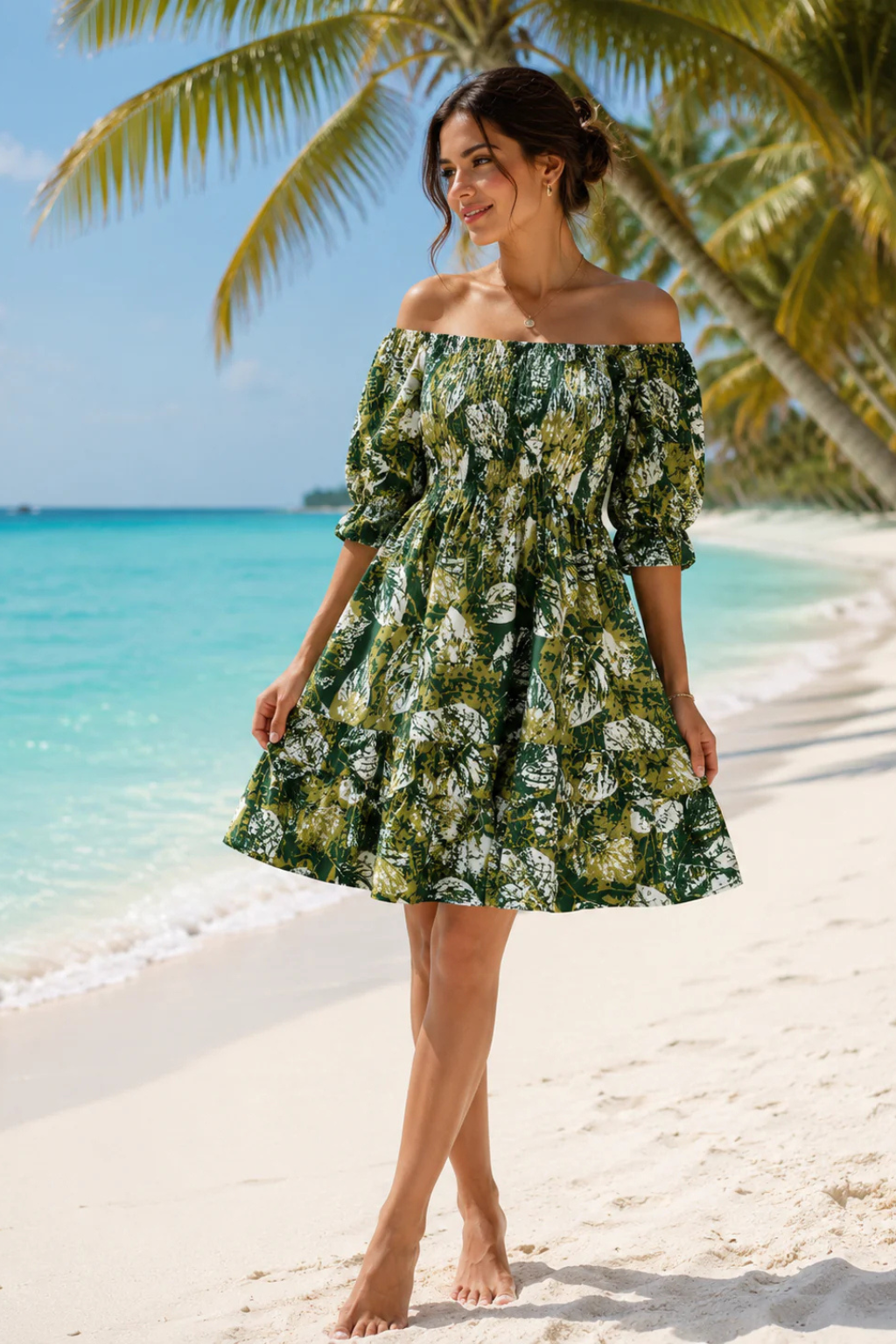 Rayon Cotton Mini Dress | Basic Wear Club