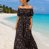 Basic Wear Club | Floral Short Sleeves Maxi Dress | Summer Dress for Women
