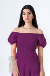 Plain Rayon Short Sleeves Maxi Dress