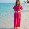 Basic Wear Club | Plain Rayon Cotton Short Sleeves Maxi Dress | Summer Dress for Women