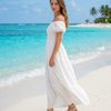 Basic Wear Club | Plain Rayon Cotton Short Sleeves Maxi Dress | Summer Dress for Women