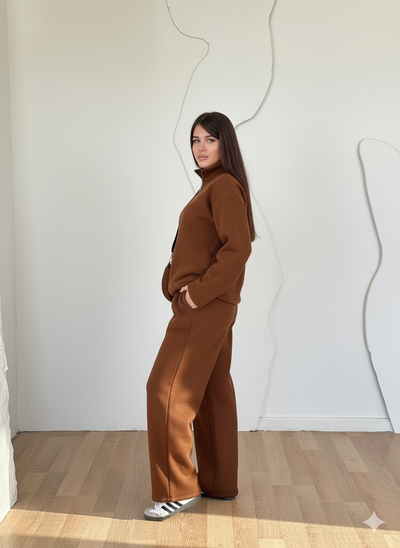 Zip-Up Sweatshirt & Pants Set