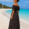 Basic Wear Club | Floral Short Sleeves Maxi Dress | Summer Dress for Women
