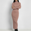  light brown_body_cone_knit_dress