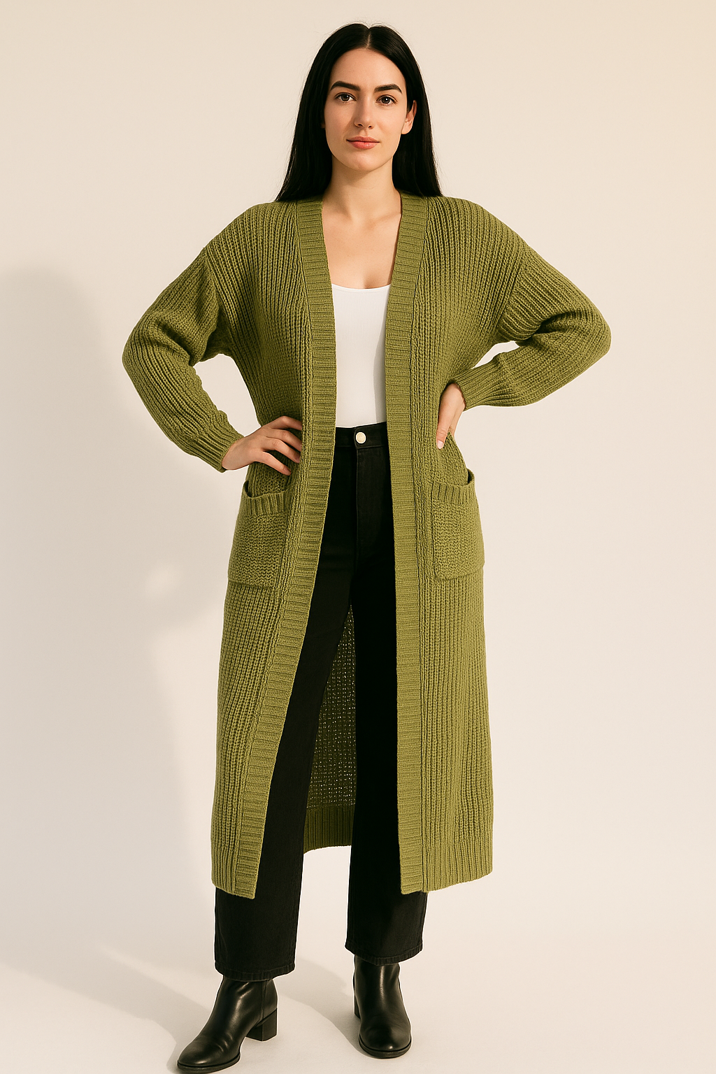  light green_Cozy_Oversized_Knit_Cardigan