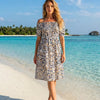 Basic Wear Club | Mini Floral Short Sleeves Rayon Cotton Dress | Summer Dress for Women