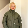 olive green Puffer Jacket