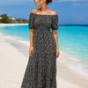 Basic Wear Club | Floral Short Sleeves Maxi Dress | Summer Dress for Women