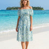 Basic Wear Club | Mini Floral Short Sleeves Rayon Cotton Dress | Summer Dress for Women
